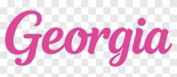 Georgia Text In Pink Script PNG