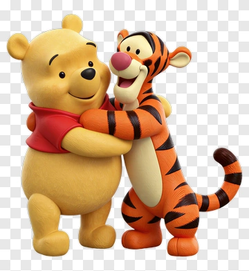 Winnie The Pooh And Tigger Embracing PNG