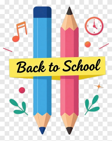 Back To School Art With Pencils And Decorative Elements PNG