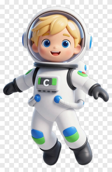 Cartoon Astronaut Boy In Space Suit PNG