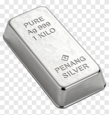 Silver Bar With Engraved Markings PNG