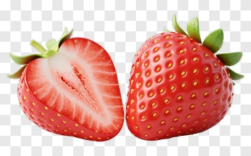 Fresh Strawberry Halves PNG