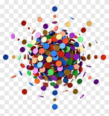 Colorful Confetti Burst PNG