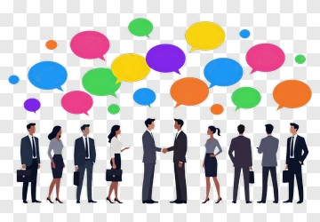 Business Team Engaging In Conversation PNG