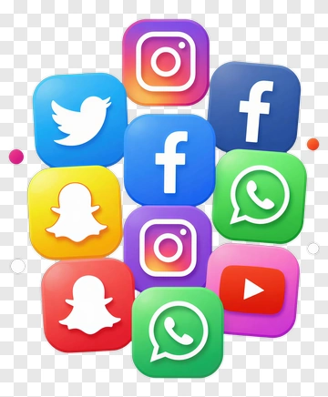 Social Media Icons Collection PNG