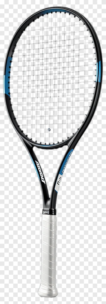 Tennis Racket With Black And Blue Design PNG