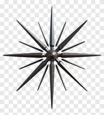 Metal Starburst Decorative Object PNG