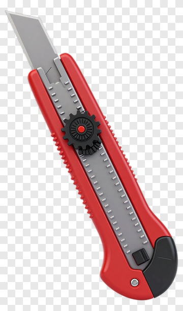 Red Utility Knife PNG