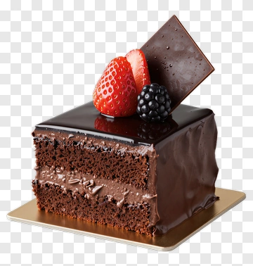 Chocolate Cake With Strawberries And Blackberries PNG