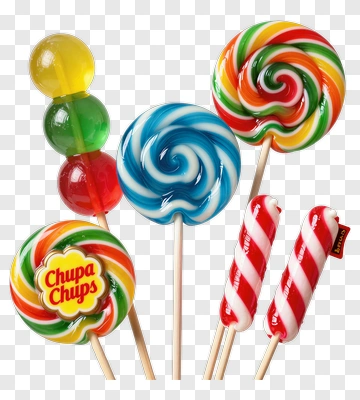 Colorful Candy Lollipops And Sweets PNG