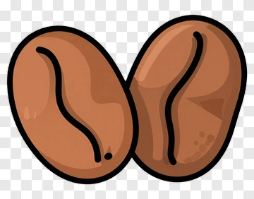 Cartoon Coffee Beans PNG