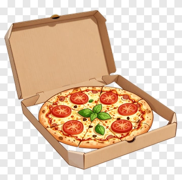 Pizza In A Cardboard Box PNG