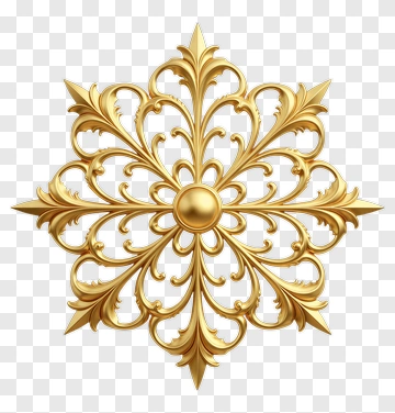 Golden Decorative Ornament PNG