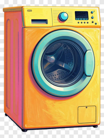 Colorful Washing Machine PNG
