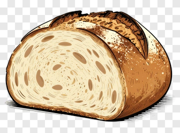 Freshly Baked Sourdough Bread PNG