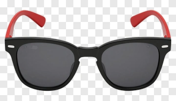 Black Sunglasses With Red Temples PNG