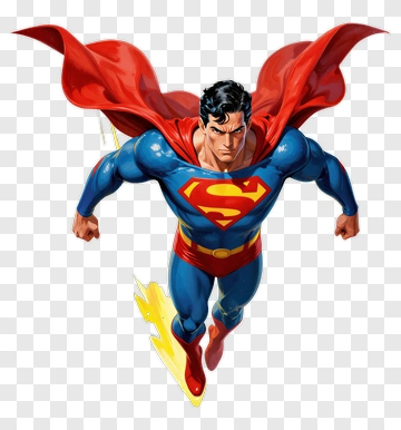 Superman Flying In Action PNG