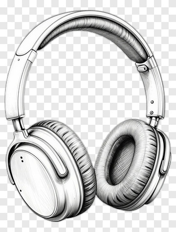 Sketch Headphones PNG