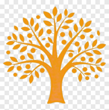 Colorful Tree With Leaves And Oranges PNG