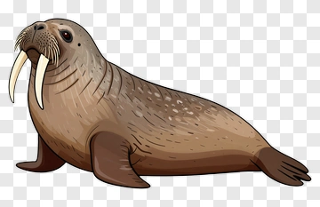 Cartoon Walrus PNG