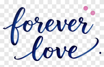 Forever Love Text Design PNG