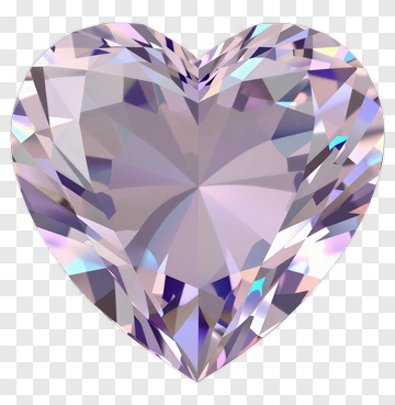 Heart-Shaped Crystal Gemstone PNG