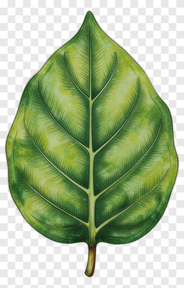 Detailed Green Leaf PNG