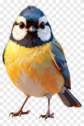 Colorful Blue Tit Bird PNG