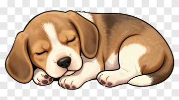 Cartoon Sleeping Dog PNG