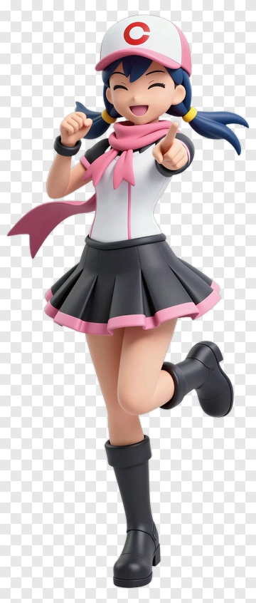 Cheerful Trainer Character In Skirt And Cap PNG