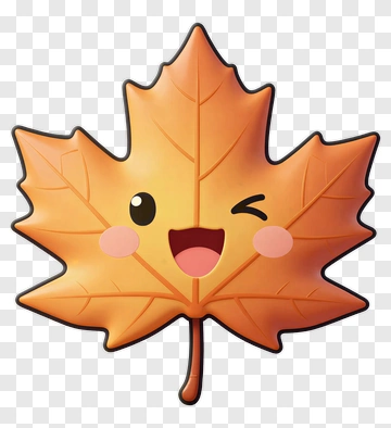 Cartoon Leaf With A Happy Expression PNG