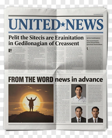 United News Newspaper Cover PNG