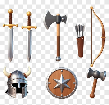 Medieval Weapons And Armor Collection PNG