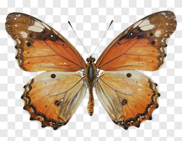 Butterfly With Orange And Brown Wings PNG