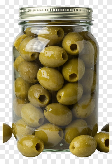 Jar Of Green Olives PNG