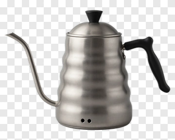 Stainless Steel Kettle With Long Spout PNG
