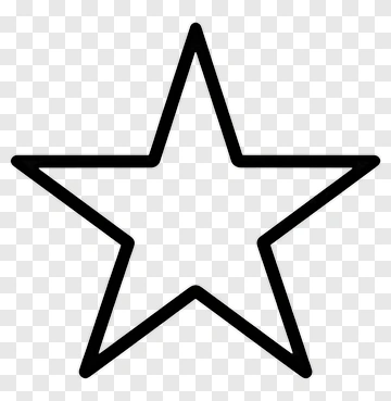 Black Star Outline PNG