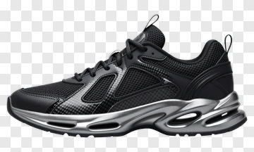 Black Athletic Sneakers PNG
