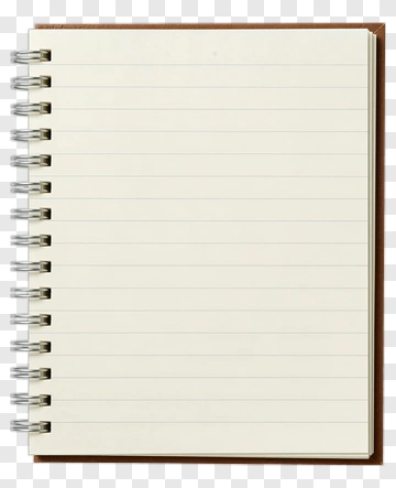Blank Spiral Notebook PNG