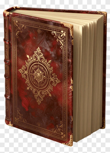 Decorative Leather-Bound Book PNG