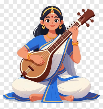 Woman Playing A Musical Instrument PNG
