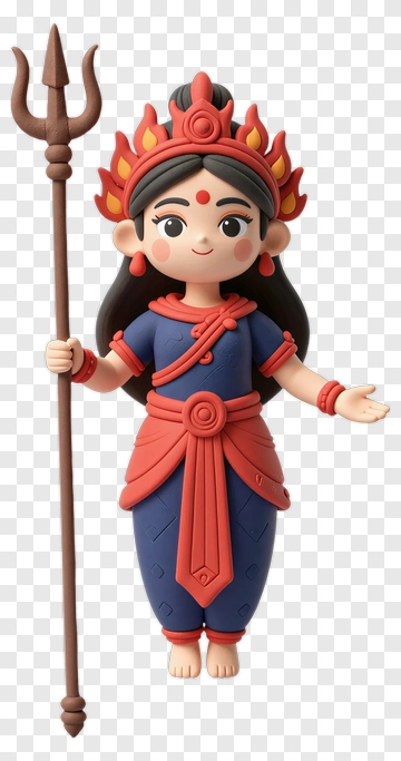 3D Goddess Holding A Trident PNG