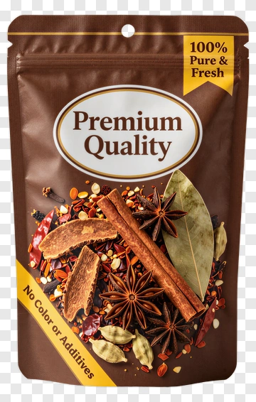 Premium Quality Spice Packaging PNG