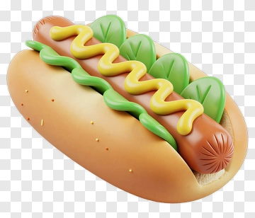 Hot Dog With Mustard And Lettuce PNG