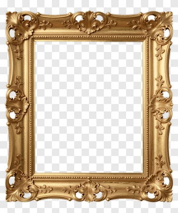 Ornate Gold Picture Frame PNG