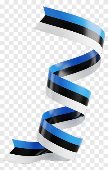 Estonian Flag Ribbon PNG
