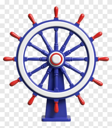 3D Ship's Wheel PNG