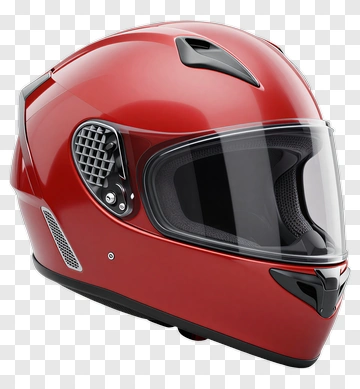 Red Motorcycle Helmet PNG