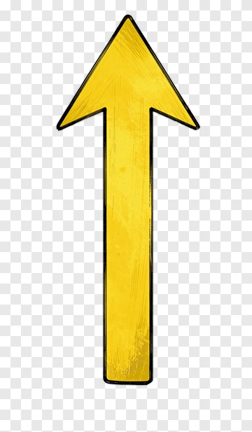 Yellow Arrow Pointing Upward PNG