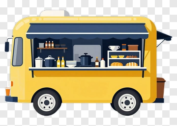 Yellow Food Truck PNG